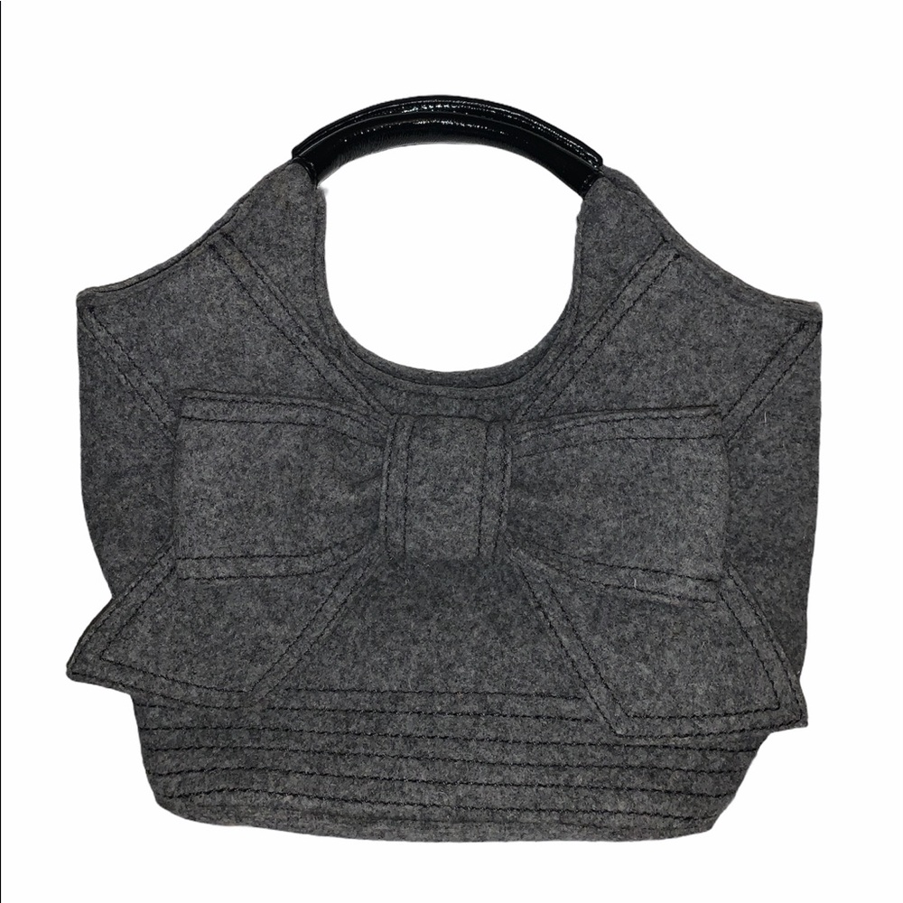 Kate Spade gray wool bow purse